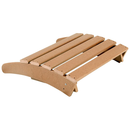 Sedie Adirondack pieghevoli per esterni e patio Polytrends Laguna in HDPE, adatte a tutte le stagioni, con pouf (set da 5 pezzi)