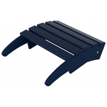 Sedie Adirondack pieghevoli per esterni e patio Polytrends Laguna in HDPE, adatte a tutte le stagioni, con pouf (set da 5 pezzi)