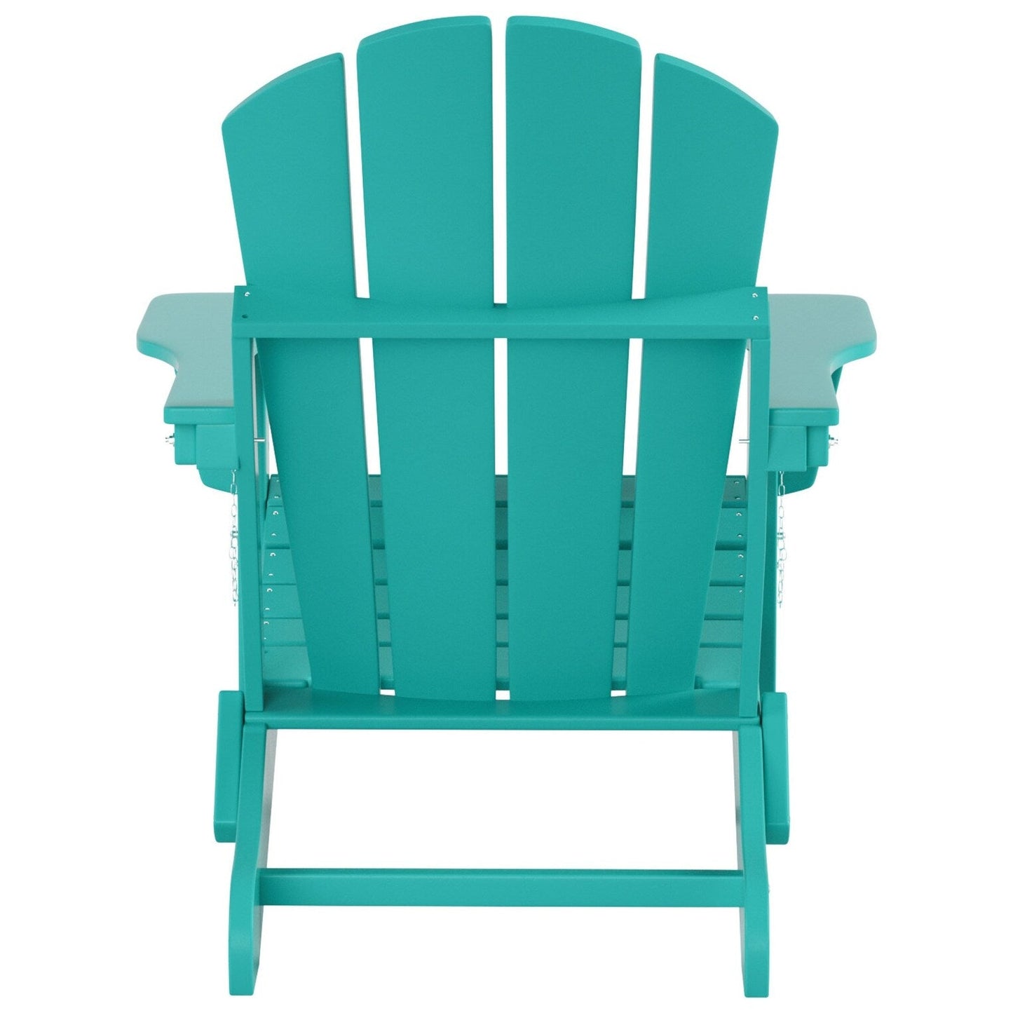 Sedie Adirondack pieghevoli per esterni e patio Polytrends Laguna in HDPE, adatte a tutte le stagioni, con pouf (set da 5 pezzi)