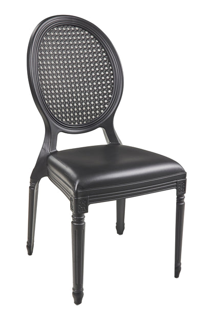 Franz - Sedia In Pp In&amp;Out Nera Impilabile