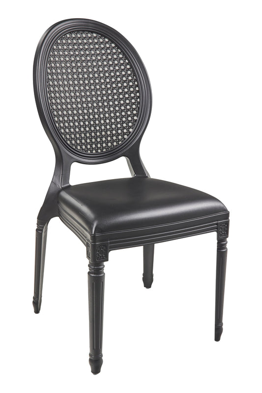 Franz - Sedia In Pp In&amp;Out Nera Impilabile