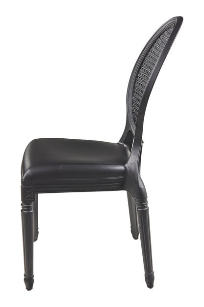 Franz - Sedia In Pp In&amp;Out Nera Impilabile