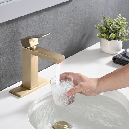 Rubinetto singolo per lavabo da bagno PROOX con gruppo di scarico