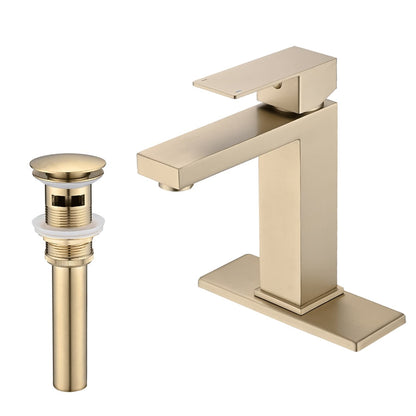 Rubinetto singolo per lavabo da bagno PROOX con gruppo di scarico