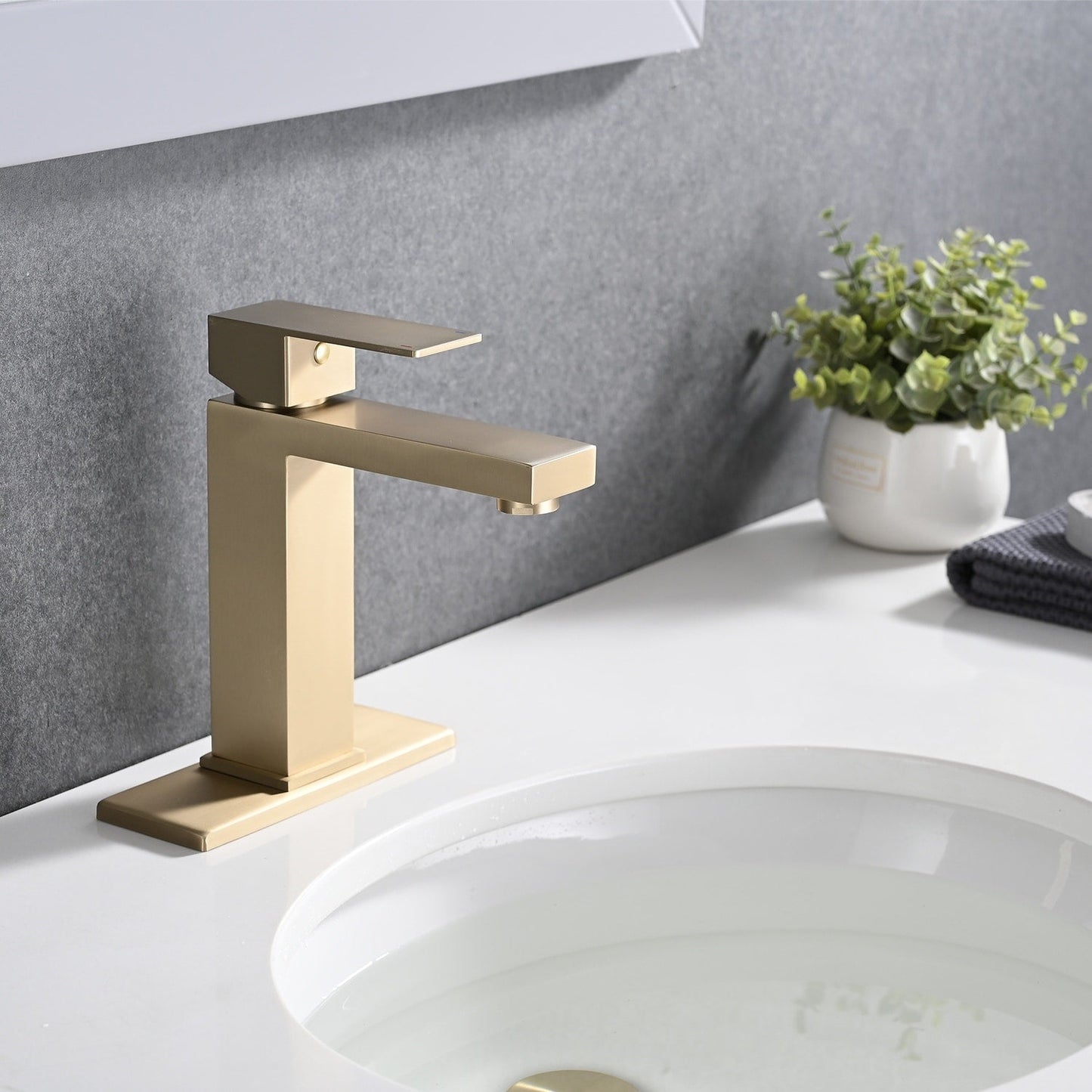 Rubinetto singolo per lavabo da bagno PROOX con gruppo di scarico