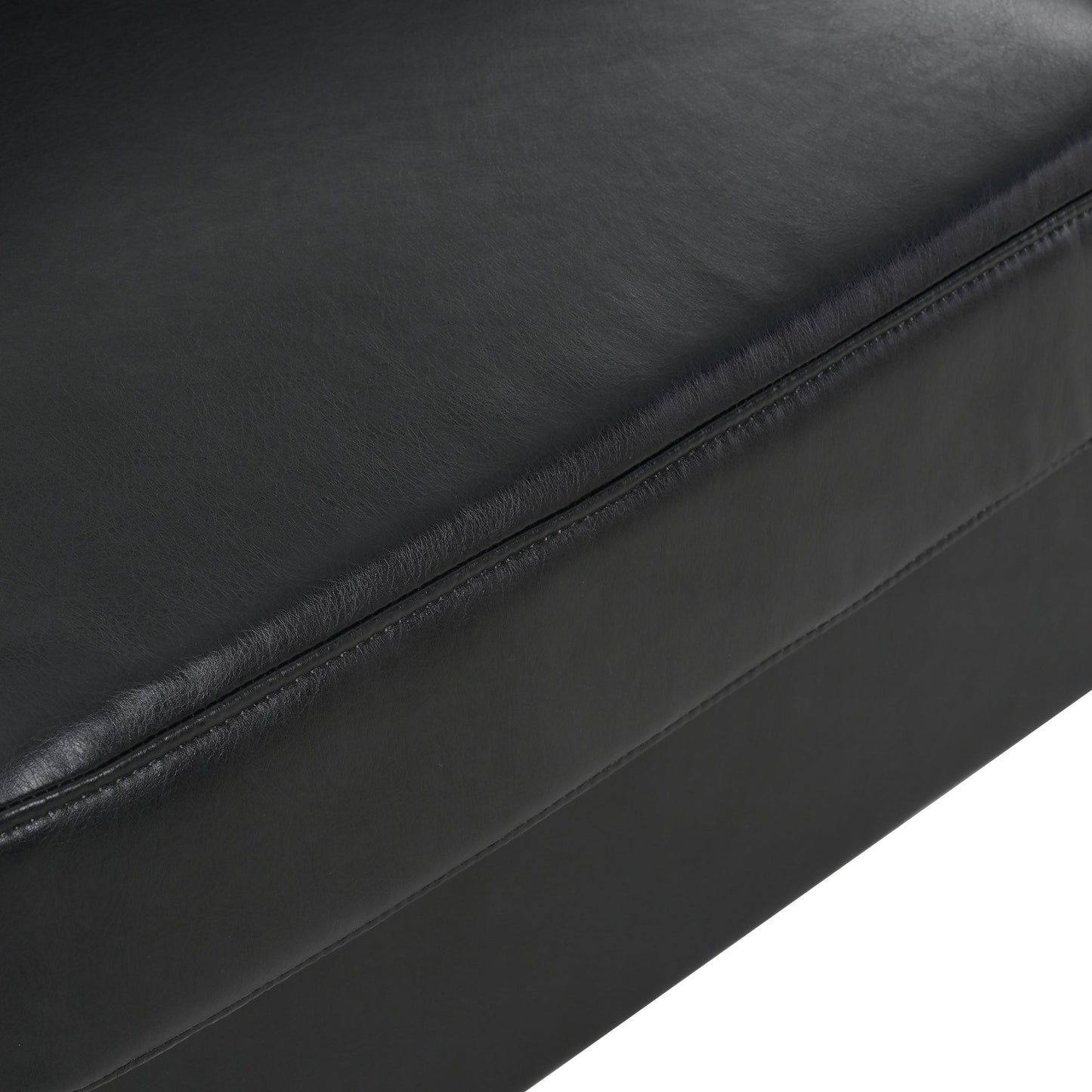 Divano 3 posti in PU con struttura in ferro e legno