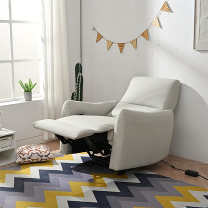 Poltrona reclinabile elettrica Wall-Hugger in pelle PU con USB-C e capacità di 330 libbre