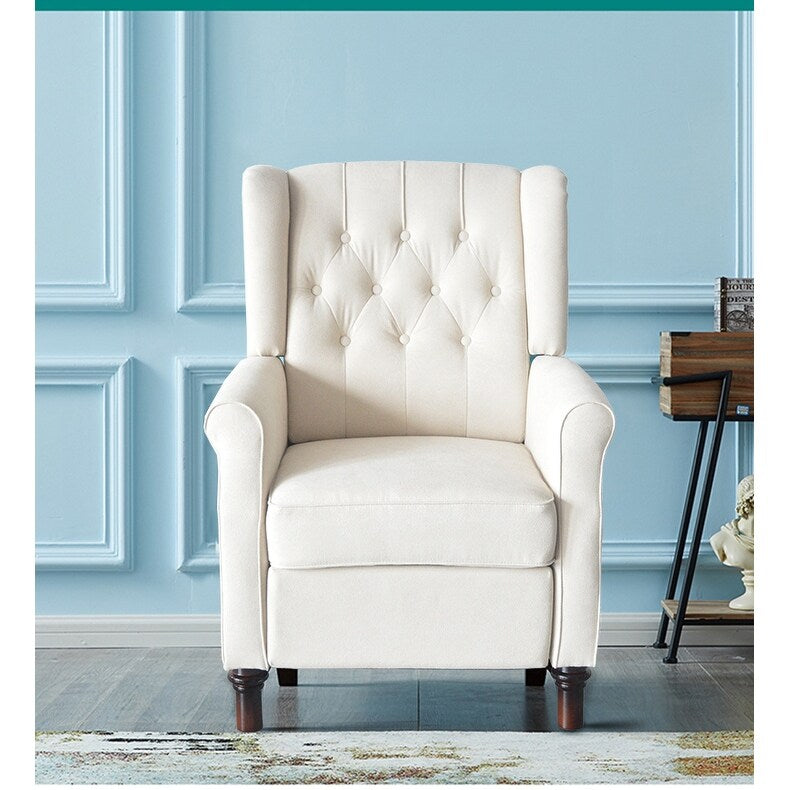 Poltrona reclinabile con schienale push-back in PU, cuscino e design ergonomico