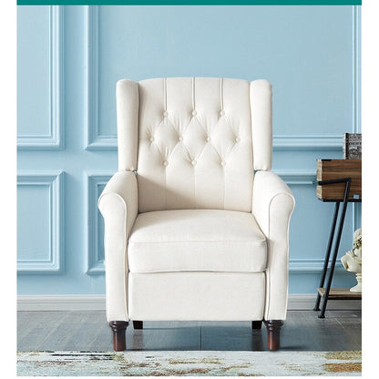 Poltrona reclinabile con schienale push-back in PU, cuscino e design ergonomico