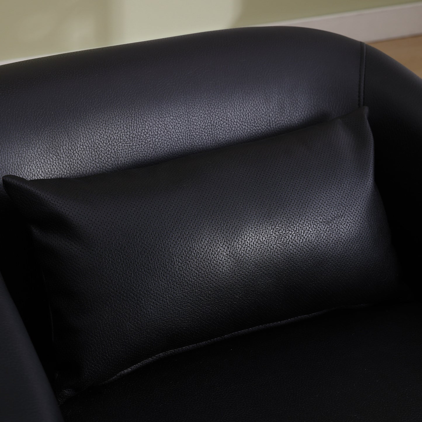 Poltrona girevole in PU, poltrona girevole a 360 gradi per soggiorno o salotto, comoda poltrona con base in metallo