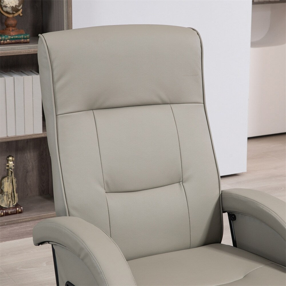 Poltrona girevole in PU con poggiapiedi e schienale regolabile