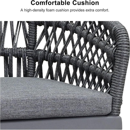 Set da pranzo per esterni in rattan PE PURPLE LEAF con struttura interamente in alluminio