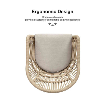 Set da pranzo da giardino PURPLE LEAF da 7 pezzi con tavolo da pranzo quadrato in alluminio per esterni e sedie in rattan intrecciato