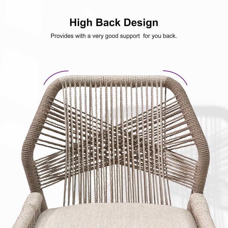 Set da pranzo PURPLE LEAF con tavolo rettangolare in metallo e sedie in vimini e rattan per veranda esterna, set di mobili da esterno moderni