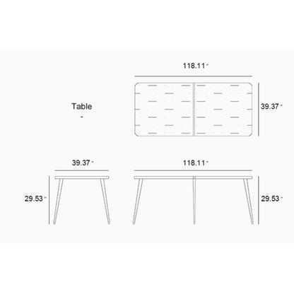 PURPLE LEAF Set da pranzo per esterni, set di mobili da giardino in teak e alluminio, tavolo da pranzo e sedie in vimini