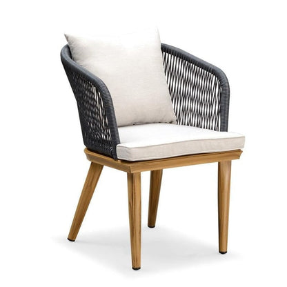 Set da pranzo per esterni PURPLE LEAF per tavolo e sedie in vimini da giardino - 11 pezzi