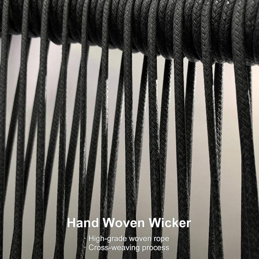 Set da pranzo per esterni PURPLE LEAF per tavolo e sedie in vimini da giardino - 11 pezzi