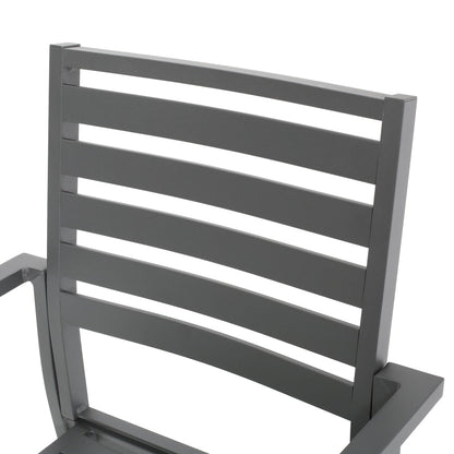 Set da pranzo moderno in alluminio da 6 posti Pabara Outdoor con tavolo estensibile di Christopher Knight Home