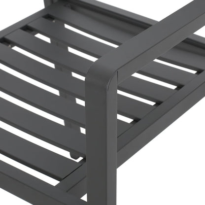 Set da pranzo moderno in alluminio da 6 posti Pabara Outdoor con tavolo estensibile di Christopher Knight Home