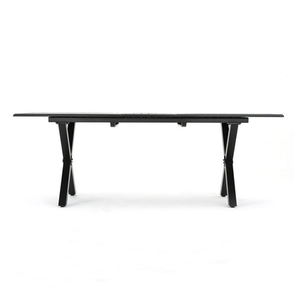 Set da pranzo moderno in alluminio da 6 posti Pabara Outdoor con tavolo estensibile di Christopher Knight Home