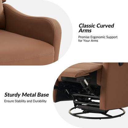 Poltrona reclinabile girevole a 360 gradi Pablo Traditional di HULALA HOME