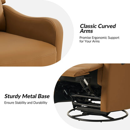 Poltrona reclinabile girevole a 360 gradi Pablo Traditional di HULALA HOME