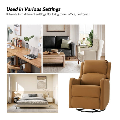 Poltrona reclinabile girevole a 360 gradi Pablo Traditional di HULALA HOME