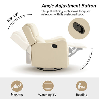 Poltrona reclinabile girevole a 360 gradi Pablo Traditional di HULALA HOME