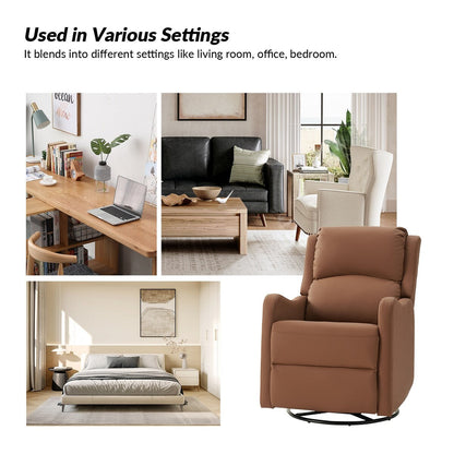 Poltrona reclinabile girevole a 360 gradi Pablo Traditional di HULALA HOME