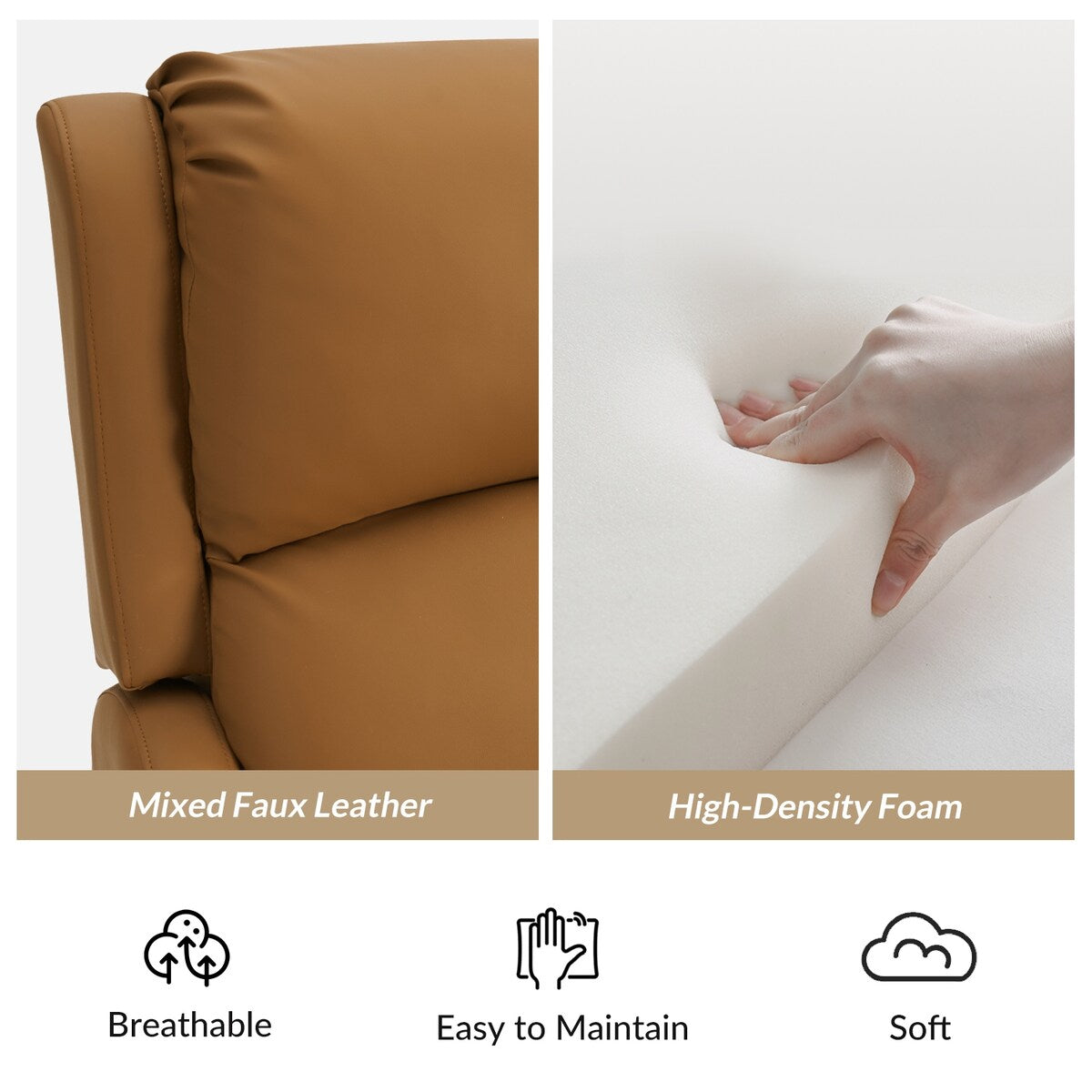 Poltrona reclinabile girevole a 360 gradi Pablo Traditional di HULALA HOME