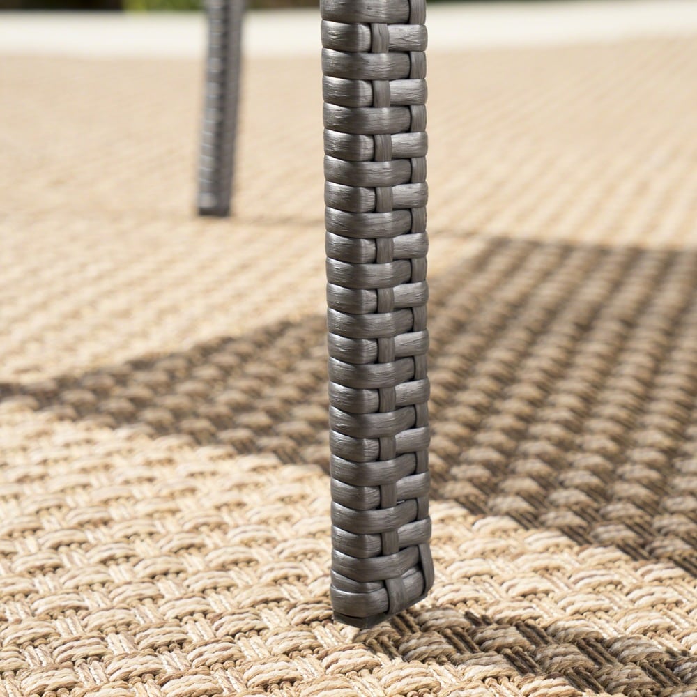 Set da pranzo Palermo in vimini e alluminio da 6 pezzi di Christopher Knight Home