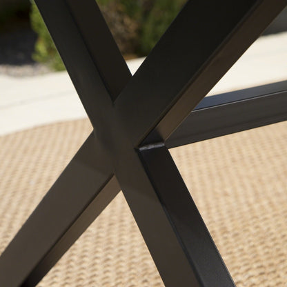 Set da pranzo Palermo in vimini e alluminio da 6 pezzi di Christopher Knight Home