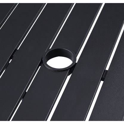 Set da pranzo girevole a dondolo Westin in alluminio e vimini da 5 pezzi