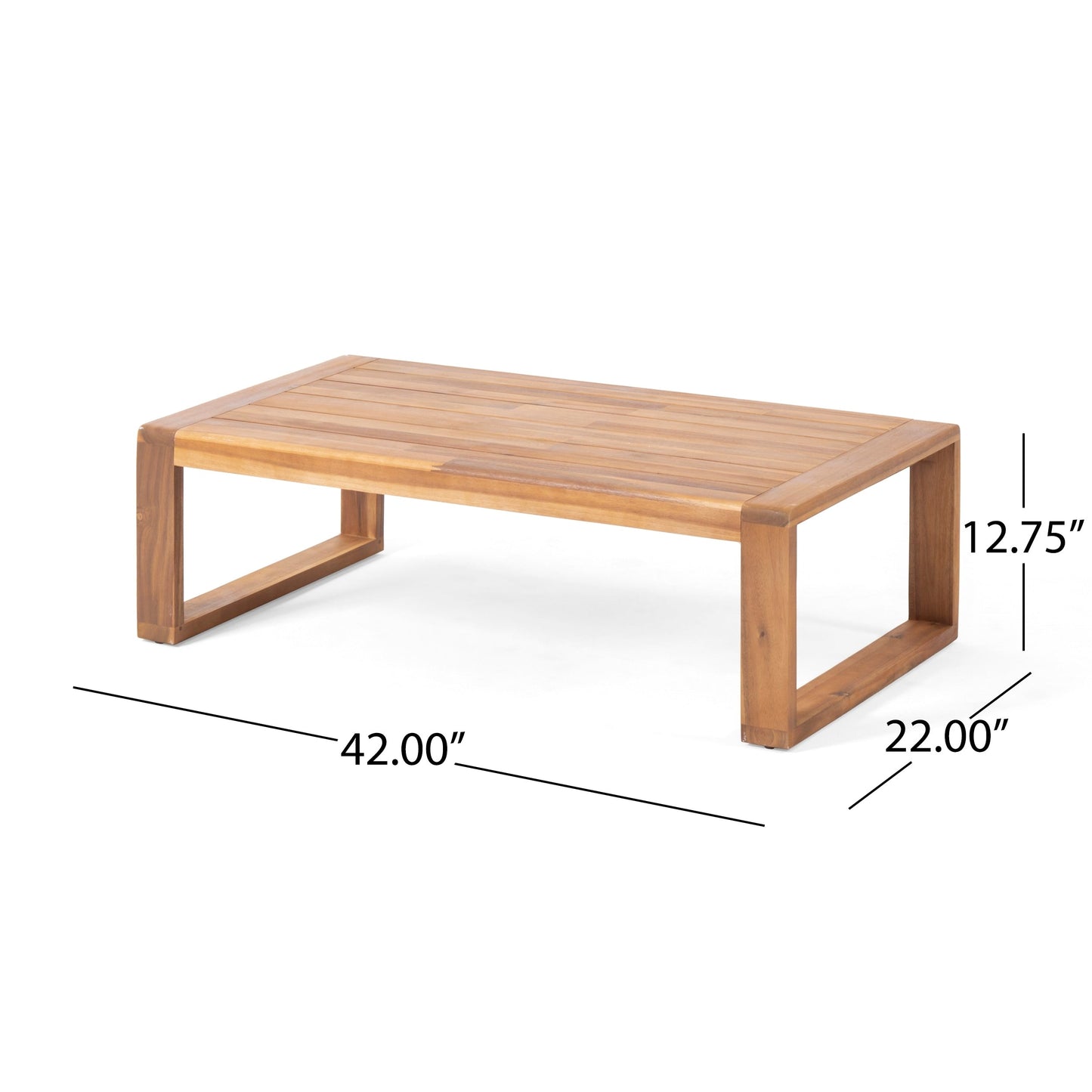 Set da esterno Paloma in acacia imbottito da 4 pezzi di Christopher Knight Home