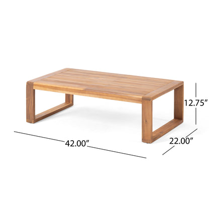 Set da esterno Paloma in acacia imbottito da 4 pezzi di Christopher Knight Home