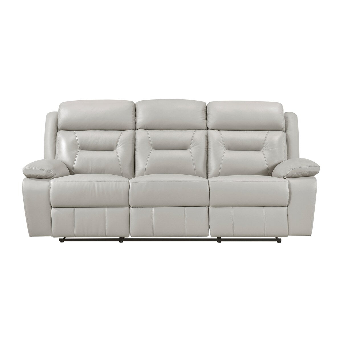 Divano reclinabile manuale doppio in pelle Papyrus Match