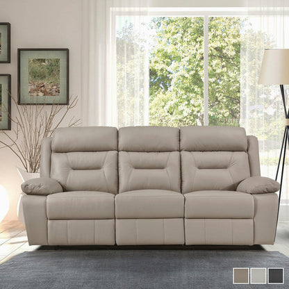 Divano reclinabile manuale doppio in pelle Papyrus Match