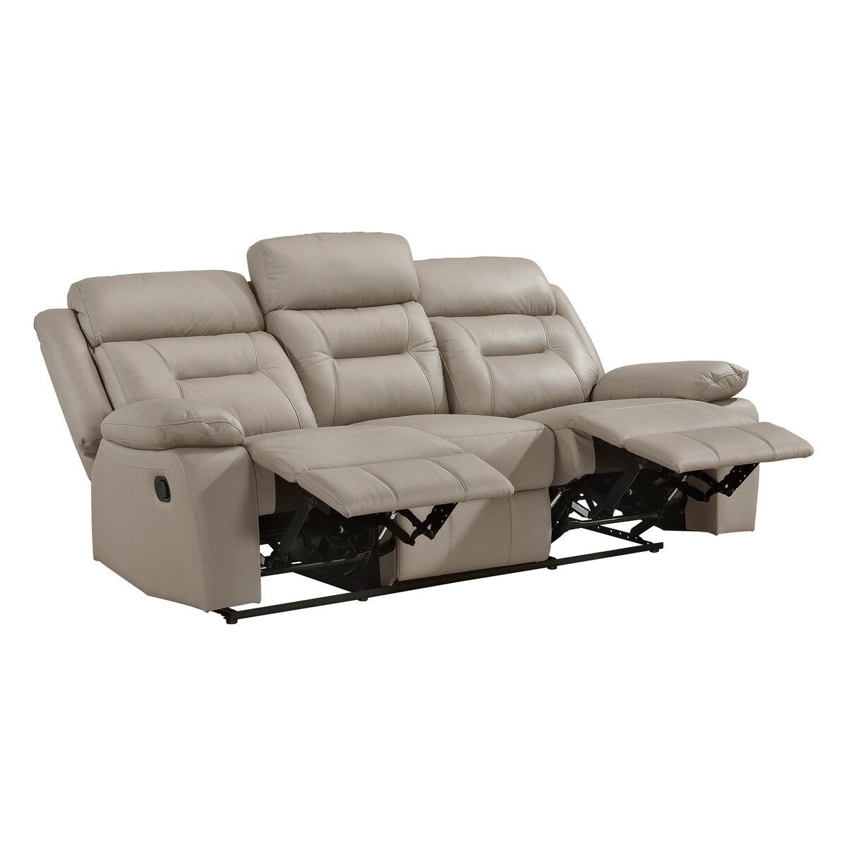 Divano reclinabile manuale doppio in pelle Papyrus Match