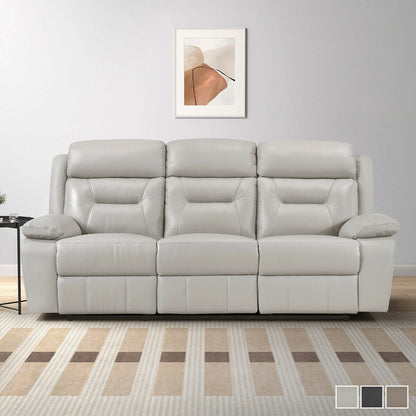 Divano reclinabile manuale doppio in pelle Papyrus Match