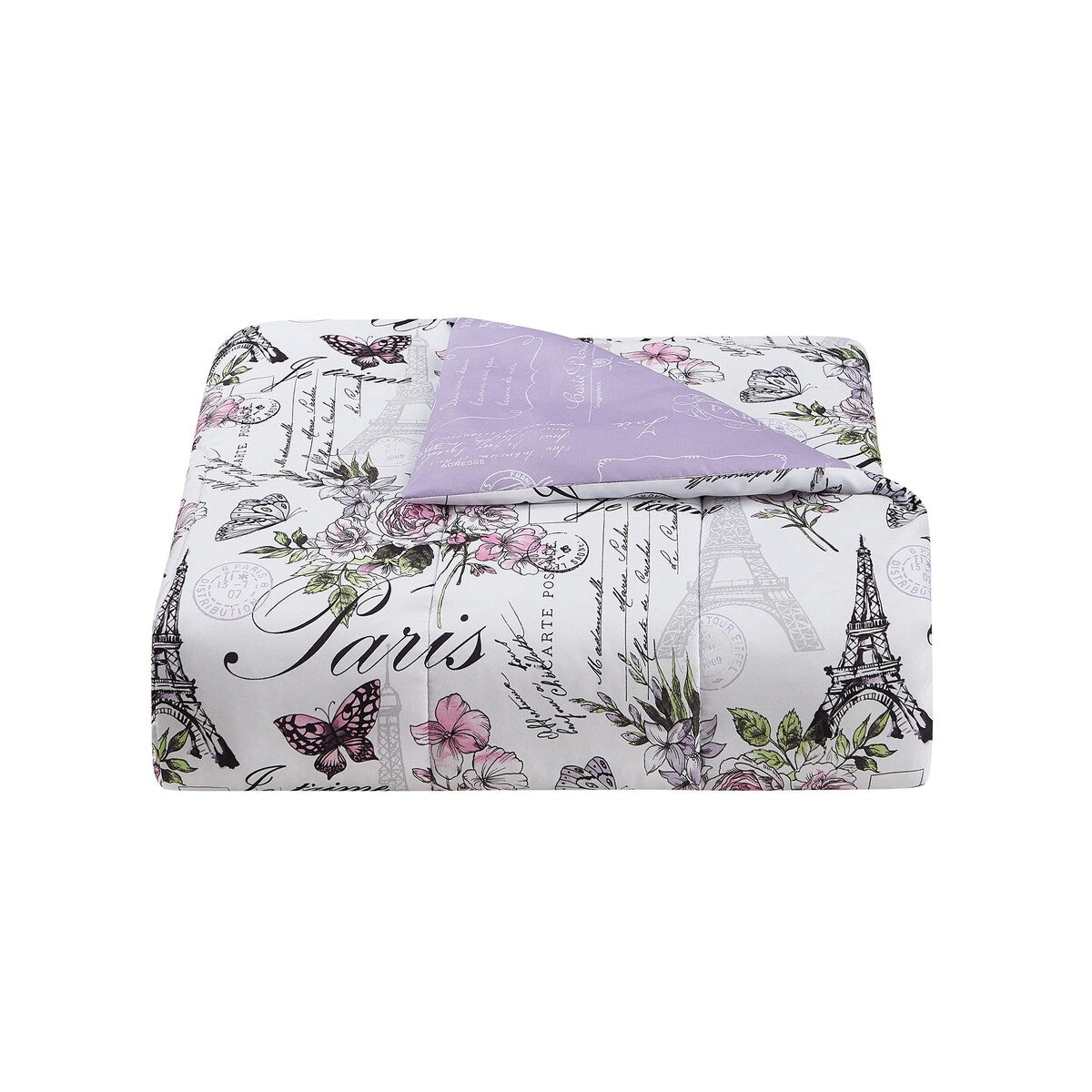 Set copripiumino reversibile in morbida microfibra CEDAR COURT Paris Floral Lilac