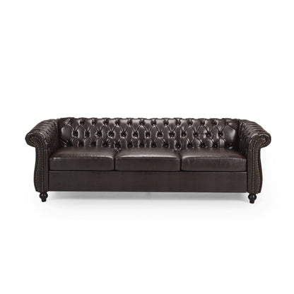 Divano Chesterfield imbottito Parksley in similpelle di Christopher Knight Home