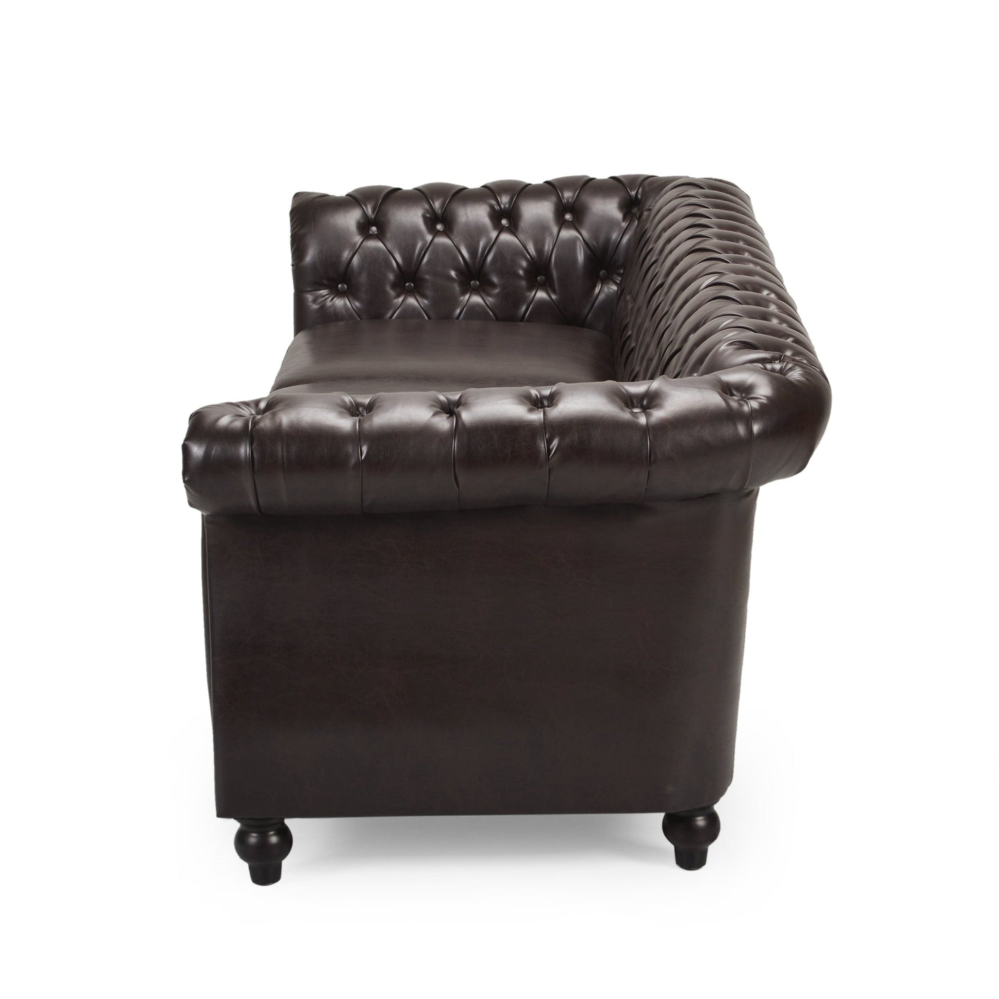 Divano Chesterfield imbottito Parksley in similpelle di Christopher Knight Home