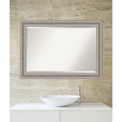 Specchio da parete per bagno bisellato - Cornice argento Parlor