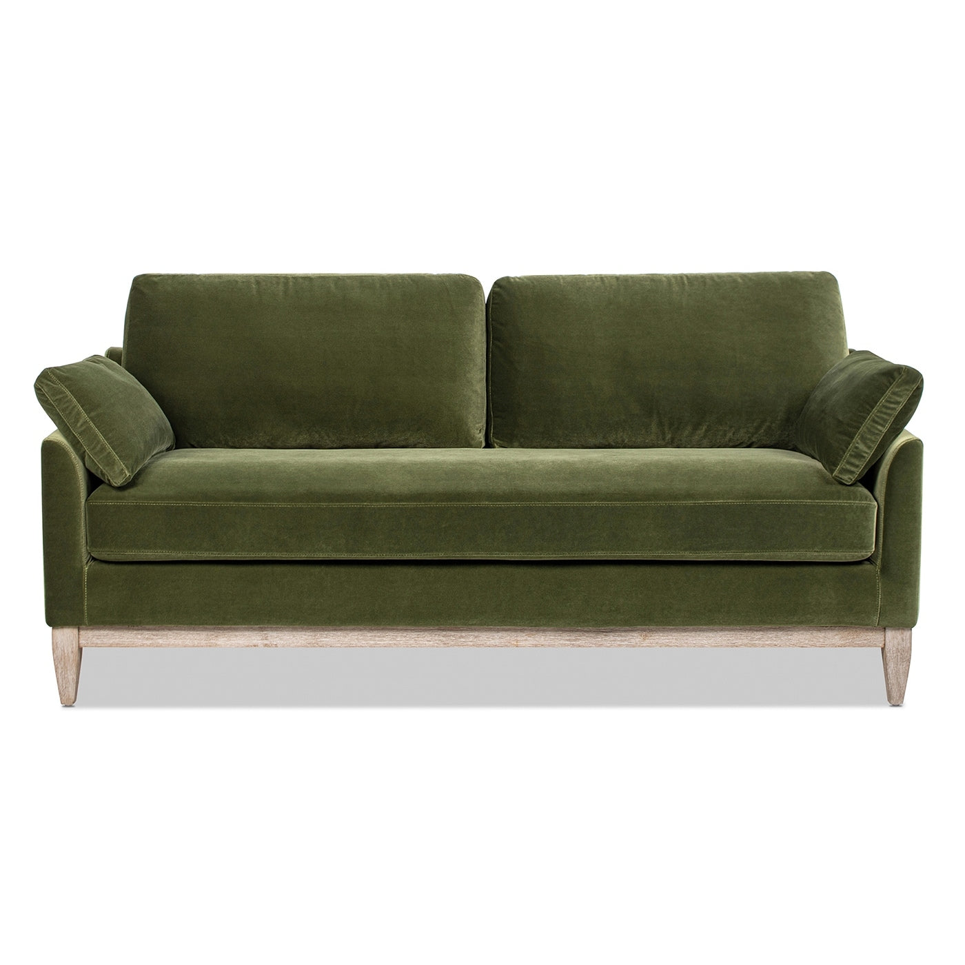 Divano moderno Pasadena 75.5 in velluto con schienale largo e cuscini stile fattoria