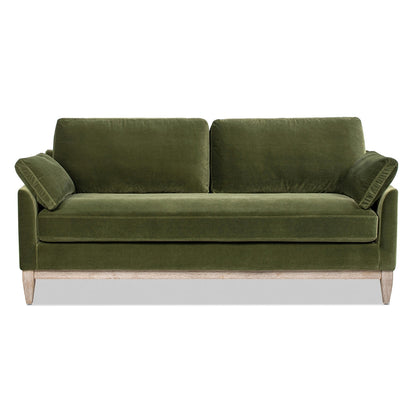 Divano moderno Pasadena 75.5 in velluto con schienale largo e cuscini stile fattoria