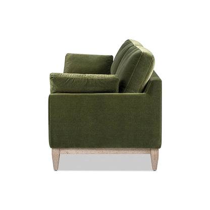 Divano moderno Pasadena 75.5 in velluto con schienale largo e cuscini stile fattoria