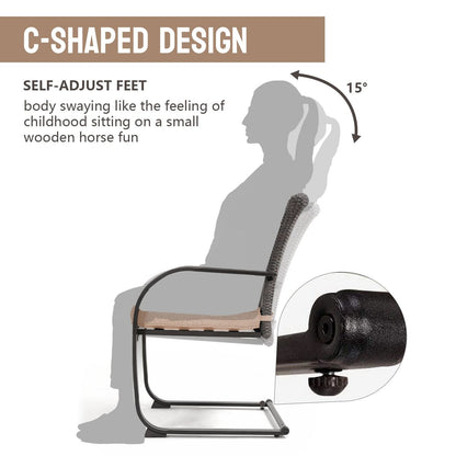 Sedie da pranzo in vimini per esterni, 2 pezzi, mobili da giardino primaverili adatti a tutte le stagioni con cuscini per giardino, piscina, cortile, prato