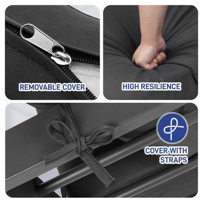 Set da conversazione in alluminio da 4 pezzi per patio con cuscini