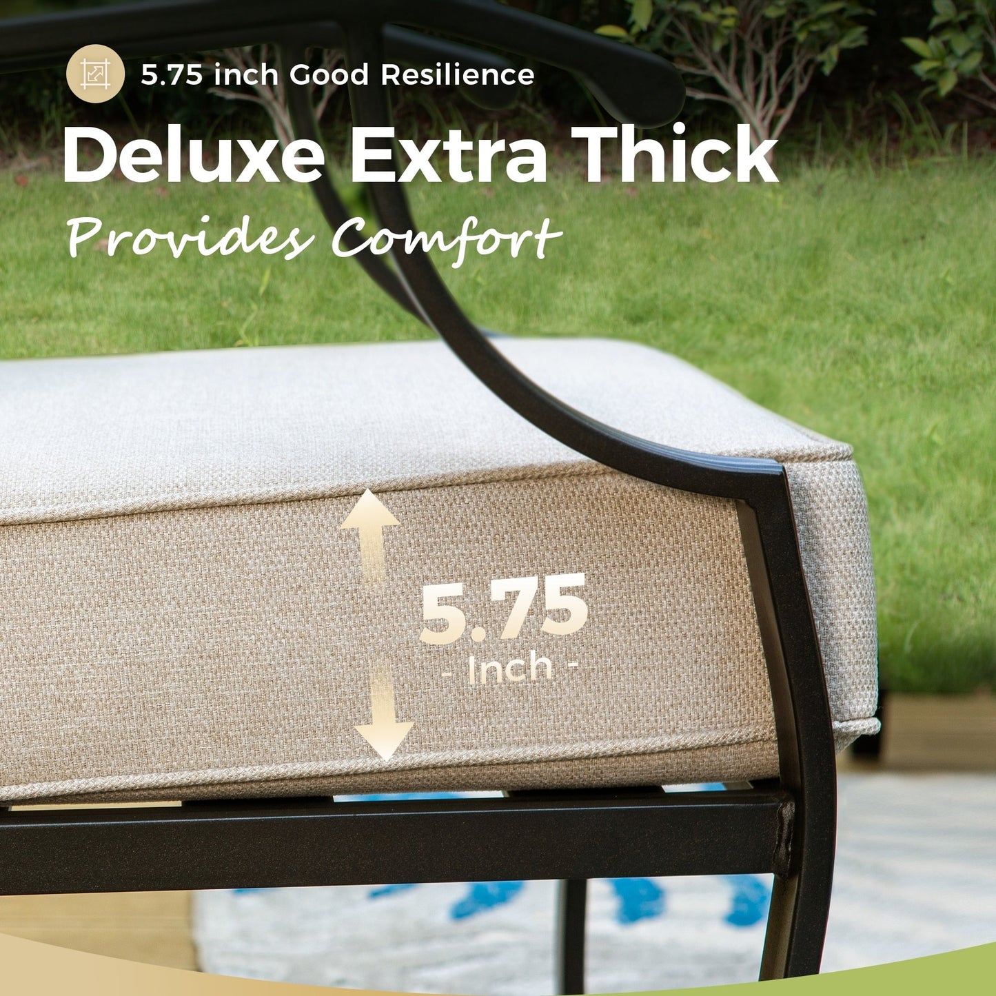 MAISON ARTS Set da conversazione per patio da 5/7/9 posti, set di divani con 2 poltrone singole, divano a 3 posti, pouf e tavolino da caffè