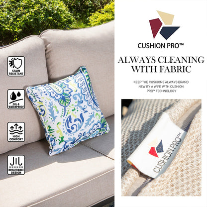 MAISON ARTS Set da conversazione per patio da 5/7/9 posti, set di divani con 2 poltrone singole, divano a 3 posti, pouf e tavolino da caffè